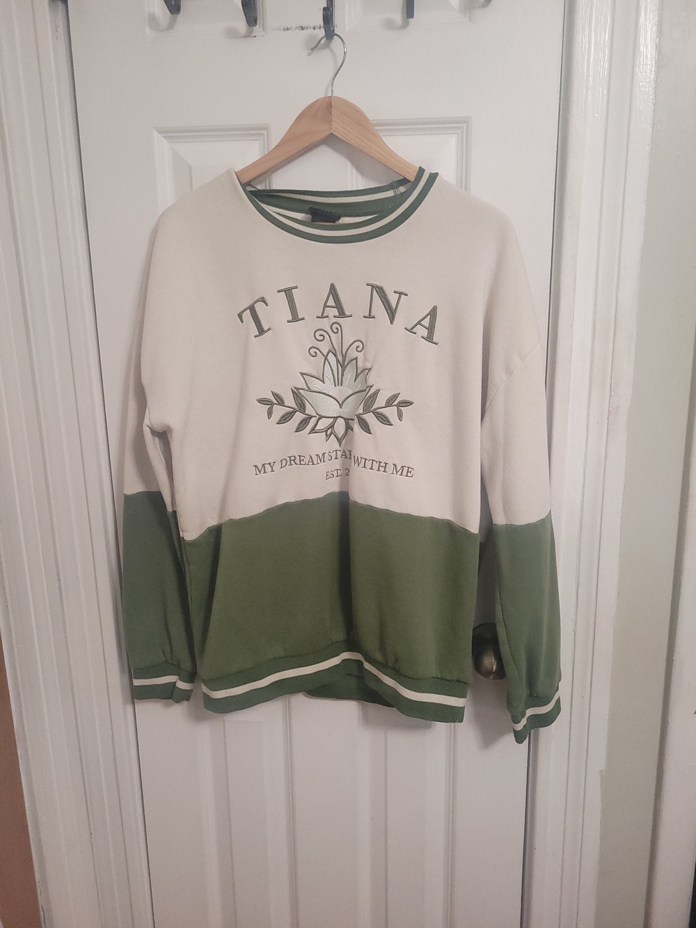 Disney Princess Tiana Color Block Sweatshirt Size M